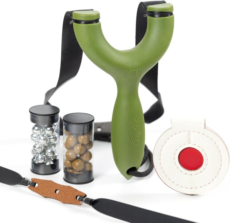 SimpleShot Store Sparrow Slingshot by Zach Fowler for Hunting and Target Shooting, with Ammo, Bands, and Spinner Target - Image 1